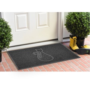 Cat Embossed PVC Spaghetti Coil Doormat