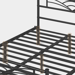 Black / King Metal Bed Frame with Cloud Design shot 7116686