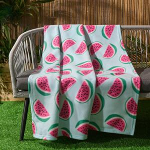 Watermelon Print Fleece Throw