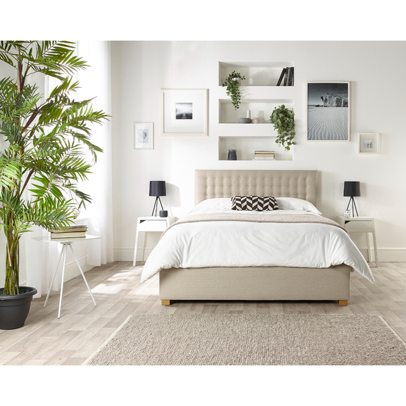 Catherine Lansfield Soho Ottoman Wing Bed in Natural