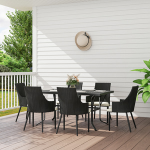 Outsunny 6 Seater Garden Furniture Set with Cushions