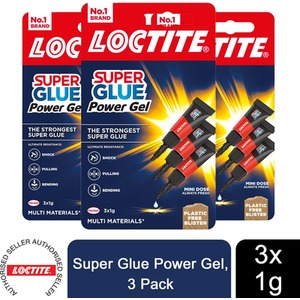 White Loctite Mini Trio Super Glue Gel for High Quality Repair 6x1g shot 8051236