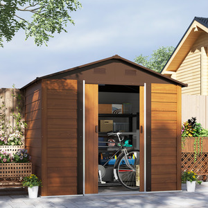 Outsunny Garden Storage Shed with Sliding Door