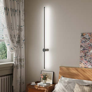 100CM Black Linear 360 Degree Rotatable LED Wall Light