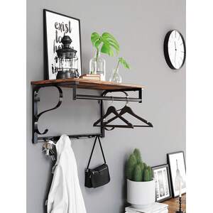 VASAGLE Industrial Wall Mounted Coat Rack