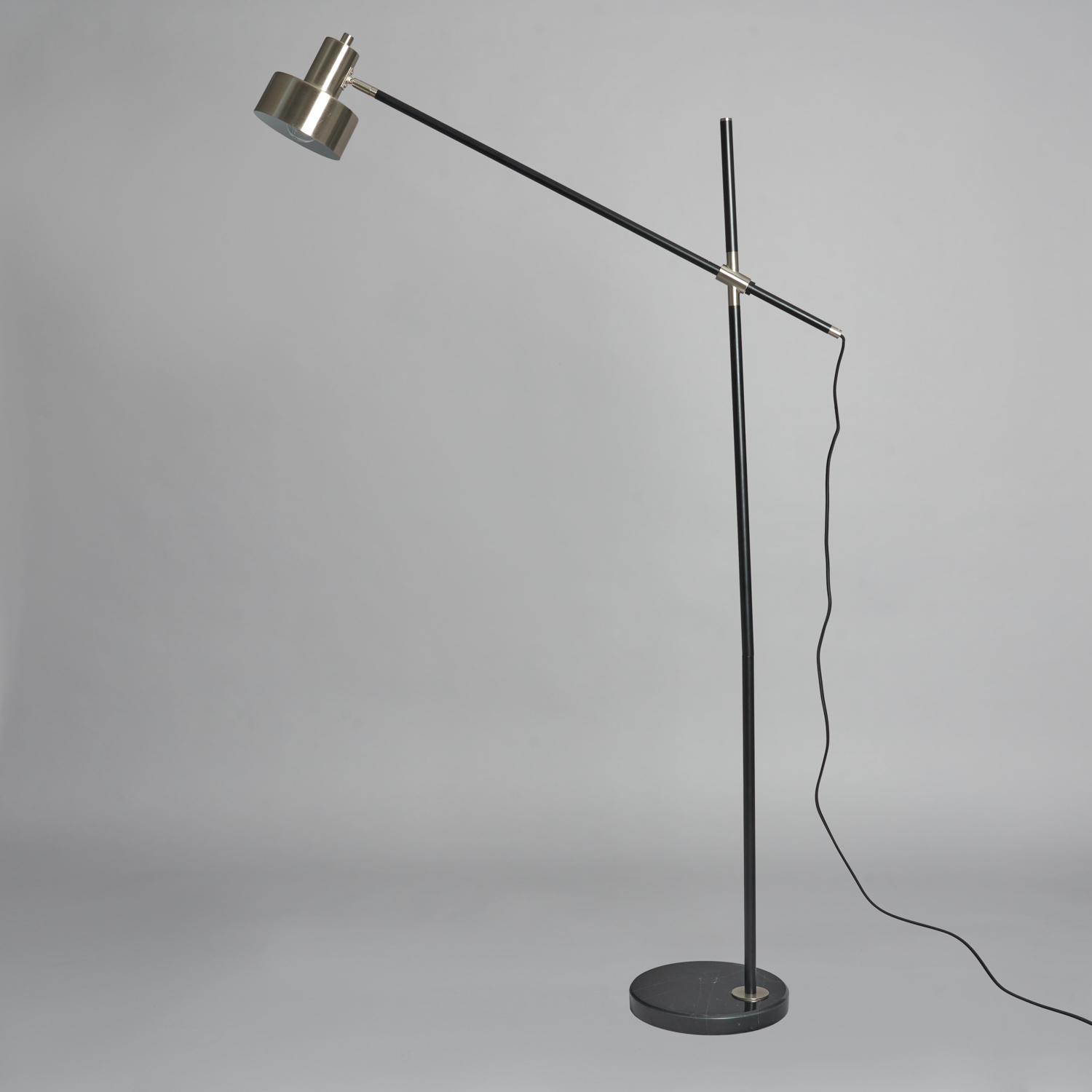 Russ Marble Cantilever Light Floor Lamp - Nickel