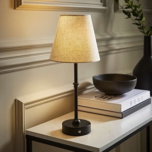 Lowe Rechargeable Table Lamp with Linen Shade