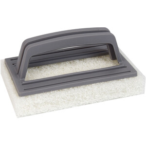 Grey Scrubber with Plastic Handle