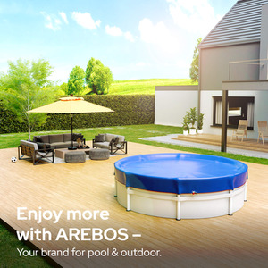 AREBOS Dual-Sided Pool Cover for Round Pools