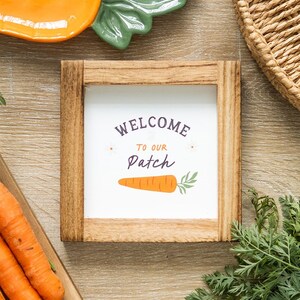 Whimsical Bunny Patch Wooden Frame Sign