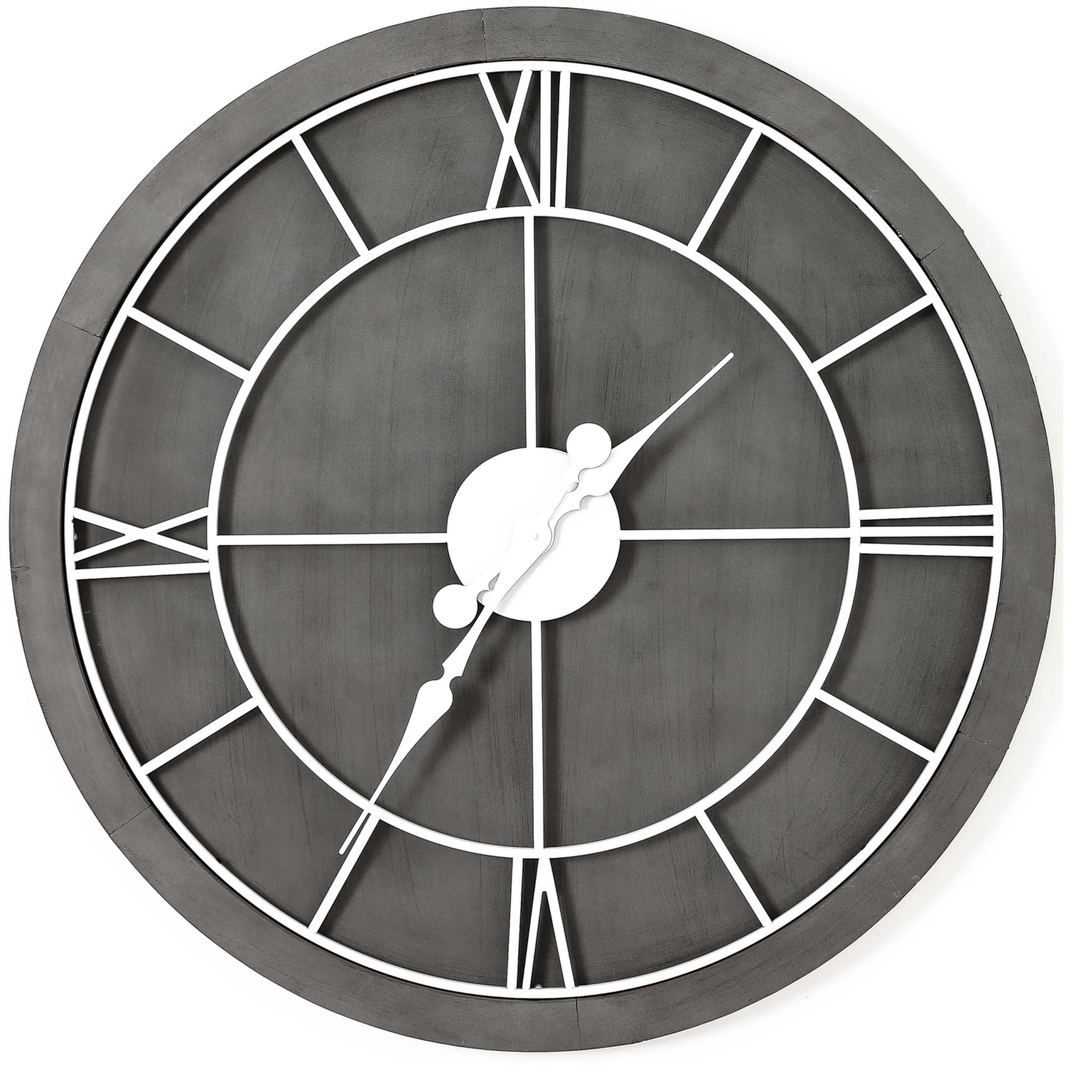 Williston Round Wall Clock With Roman Numerals - Silver