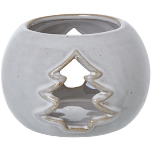 Ceramic Tree Cut-Out Round Tealight Holder