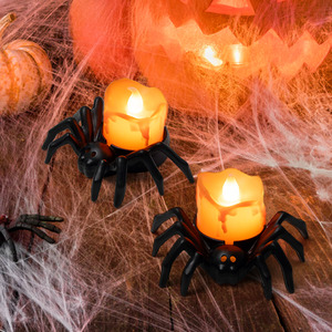 Spooky Spider LED Candles for a Haunting Halloween Display