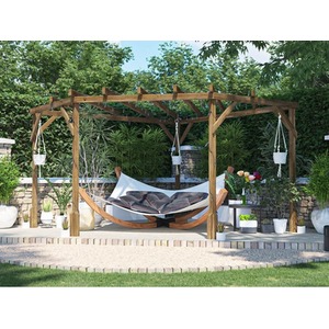 Dunster House Wooden Corner Pergola Kit Utopia Diamond