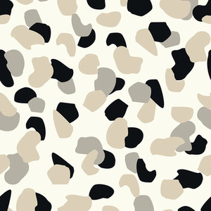 Abstract Spot Wallpaper in Neutrals and Black