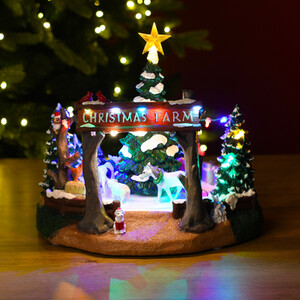 Christmas LED Farm Village Model