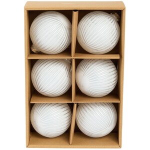 Pack of 6 Antique Glass Baubles