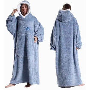 Wearable Hooded Blanket with Sleeves Unisex