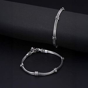 Designer German Silver Oxidised Jewellery 2 Pc Ethnic Anklets