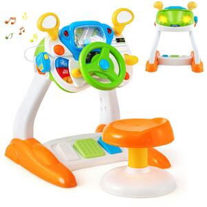 Electronic Driving Simulator Toy With Pedals And Stool