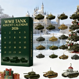 WWII Tank Advent Calendar Acrylic Pendant Blind Box