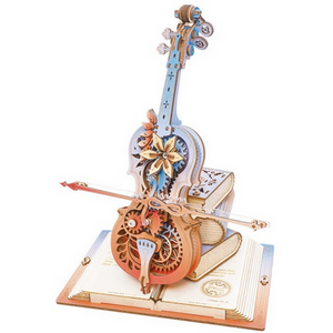 Magic cello, 3D Wooden Puzzle, Mechanical Music Box