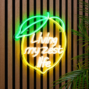 Living My Zest Life Outdoor Neon Light