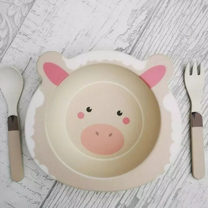 Kids Dining Set 3pc Feeding Kit Bowl Spoon Fork