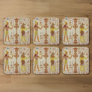 Egyptian Gods  Ancient Egyptian Hieroglyphs Coaster
