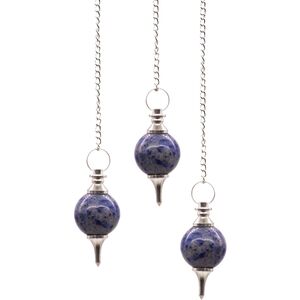 Sodalite Sphere Pendulum for Dowsing  Healing