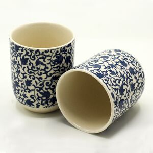Charming Blue Pattern Herbal Tea Cup Set