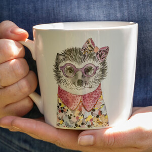 Mikasa Tipperleyhill Fine China Hedgehog Print Mug, Gift Boxed, 380ml