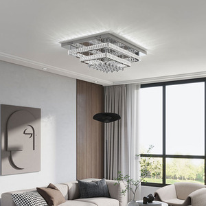 Modern Crystal LED Flush Mount Ceiling Light