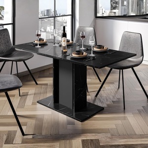 WOOD MINI 100 to 140cm Extendable Dining Table with Black