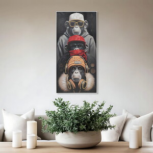 Trio of Wise Apes Framed Art