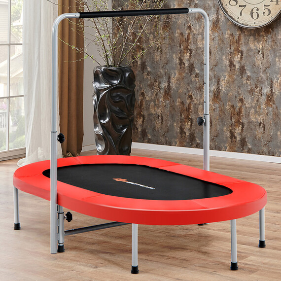 Foldable Jumping Fitness Double Trampoline