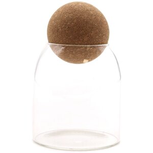 Cottage Cork Ball Glass Jar for Spices Herbs