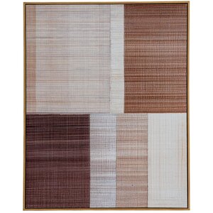 Umbora Hand Painted Canvas in Frame - Textured Wall Art for Modern Decor