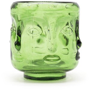 Garden Jade Buddha Faces Candle Jar Elegant Durable Tranquil Decor
