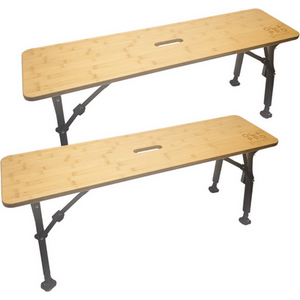 OLPRO Folding Bamboo Bench Set of Two