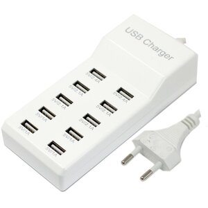 10 Port USB Charging Station with Intelligent Power LED Display