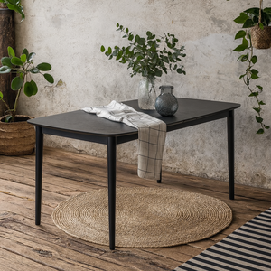 Novi Sad Extending Rectangular Dining Table in Black Oak