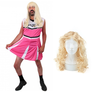 Pink Cheerleader Costume with Wig