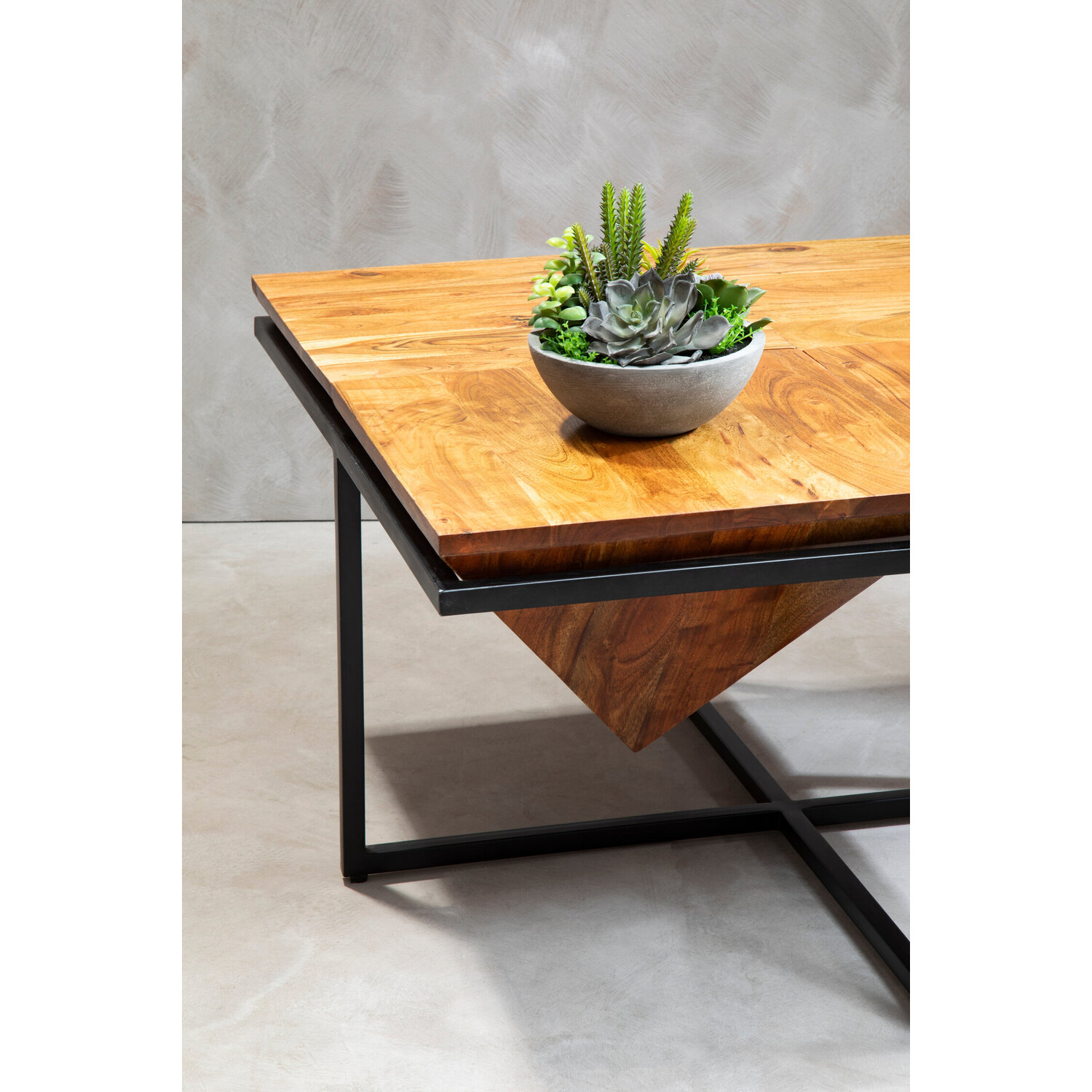 Shimla Acacia Pyramid Coffee Table - Silver