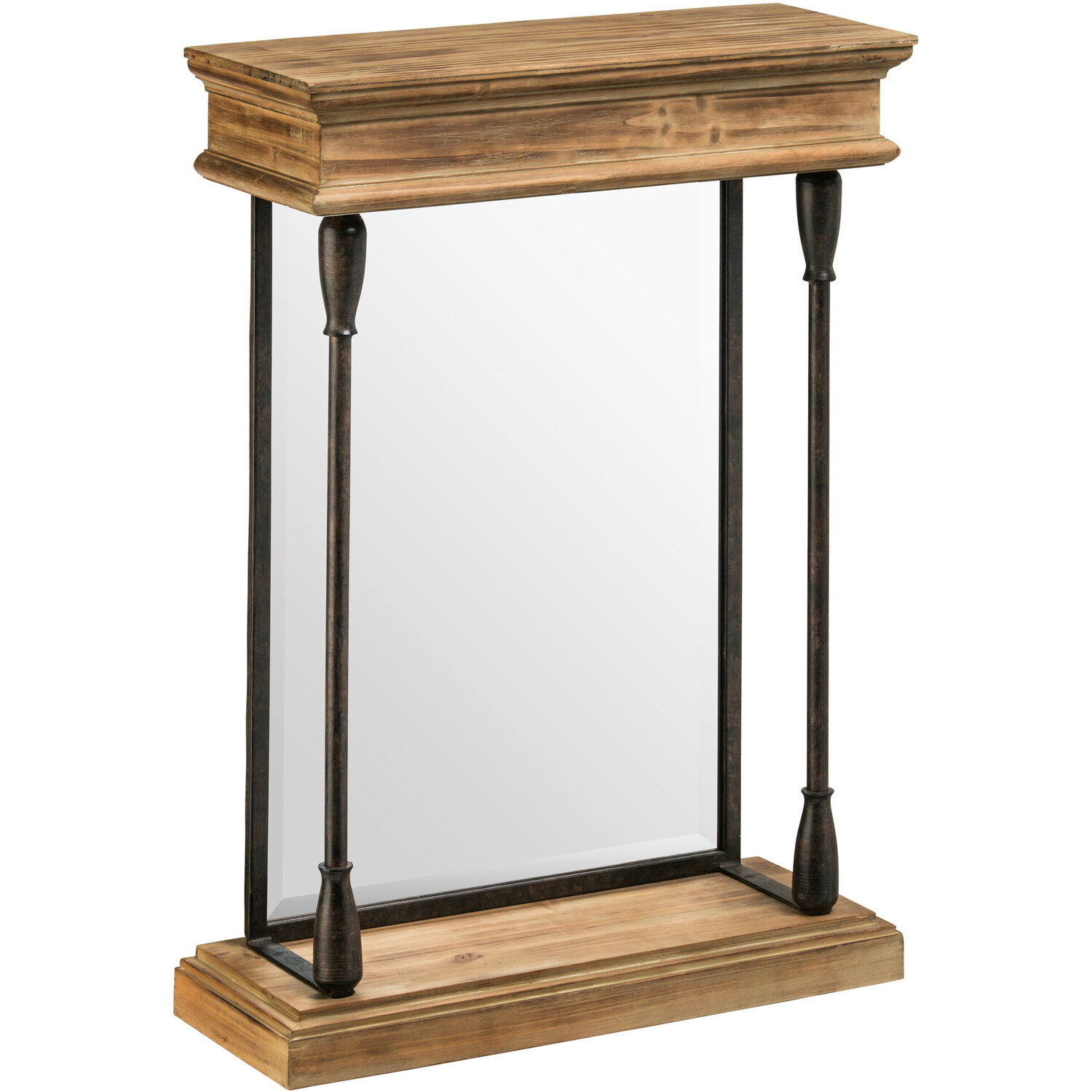 Puzzle Wall Mirror with Scrolled Frame - Neutral