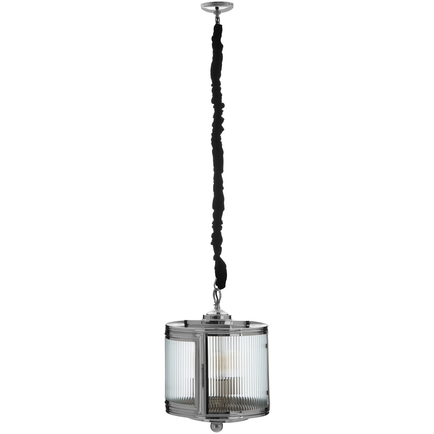 Calina Small Glass Pendant Light - Silver