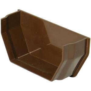 FloPlast 114mm Square Internal Stop End Brown - PVC-U - RES2