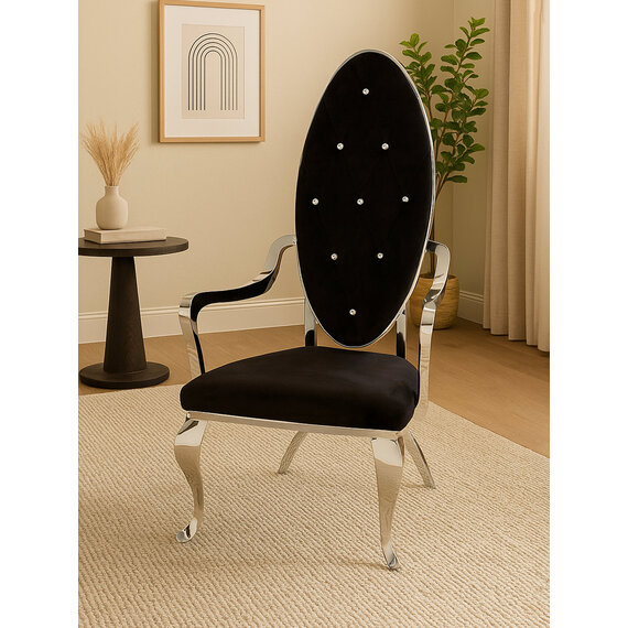 Novara Silver Baroque Chair