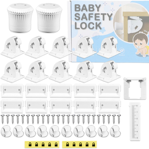 Magnetic Child Safety Lock Kit Cupboard Drawer Cabinet Furniture Safe Baby Proofing Set