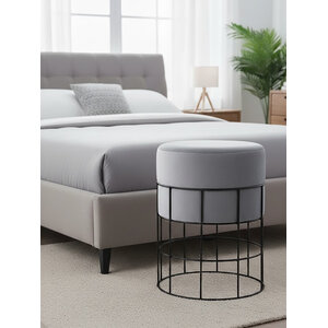 Hayes Cage Frame Velvet Stool